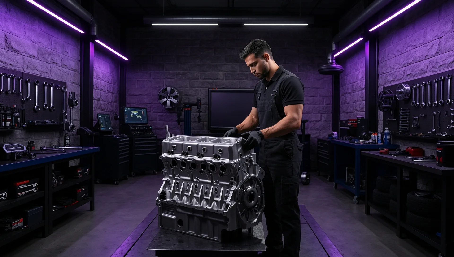 Oravelynth Master Technician in the workshop